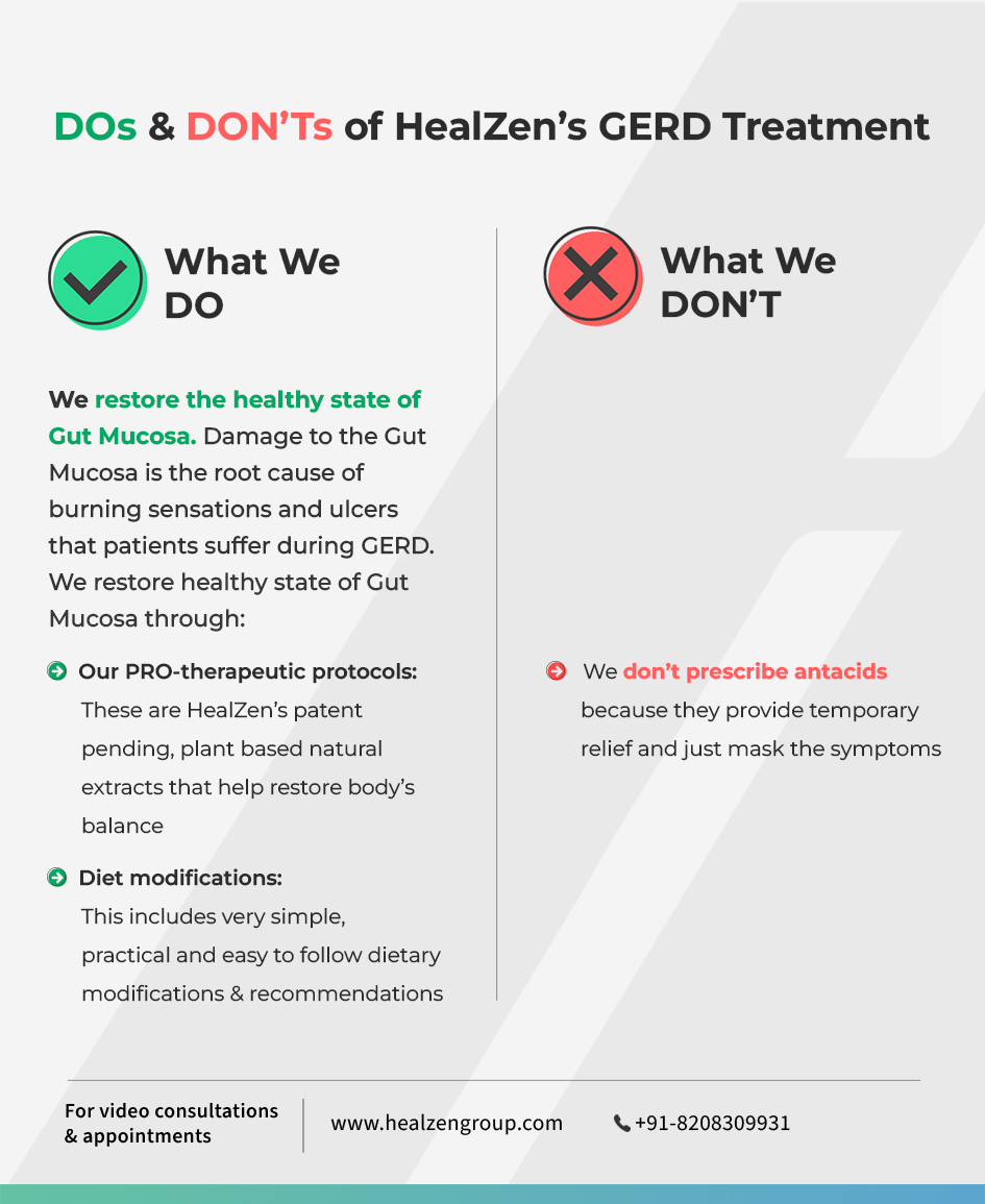 DOs & DON’Ts of HealZen’s GERD Treatment